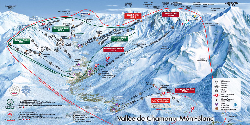 Plan Vallee Chamonix